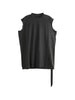Top senza maniche con collo alto in nero Rick owens drkshdw - uomo