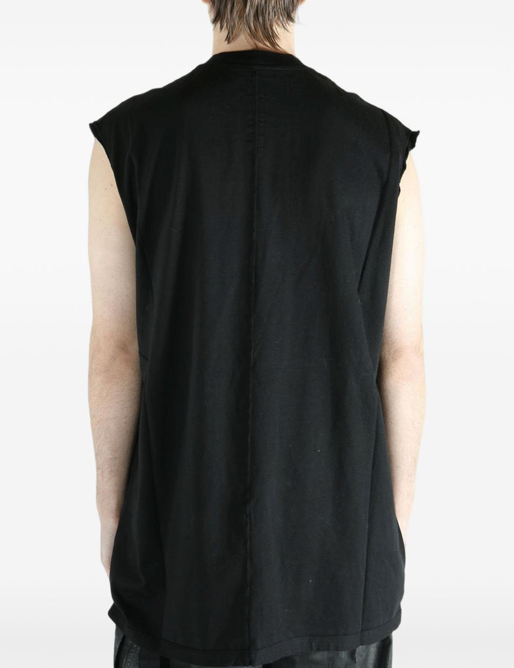 Top senza maniche con collo alto in nero Rick owens drkshdw - uomo 
