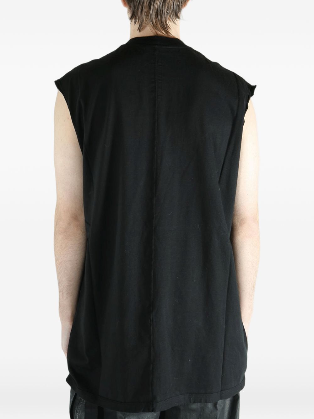 Top senza maniche con collo alto in nero Rick owens drkshdw - uomo 