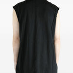 Top senza maniche con collo alto in nero Rick owens drkshdw - uomo 