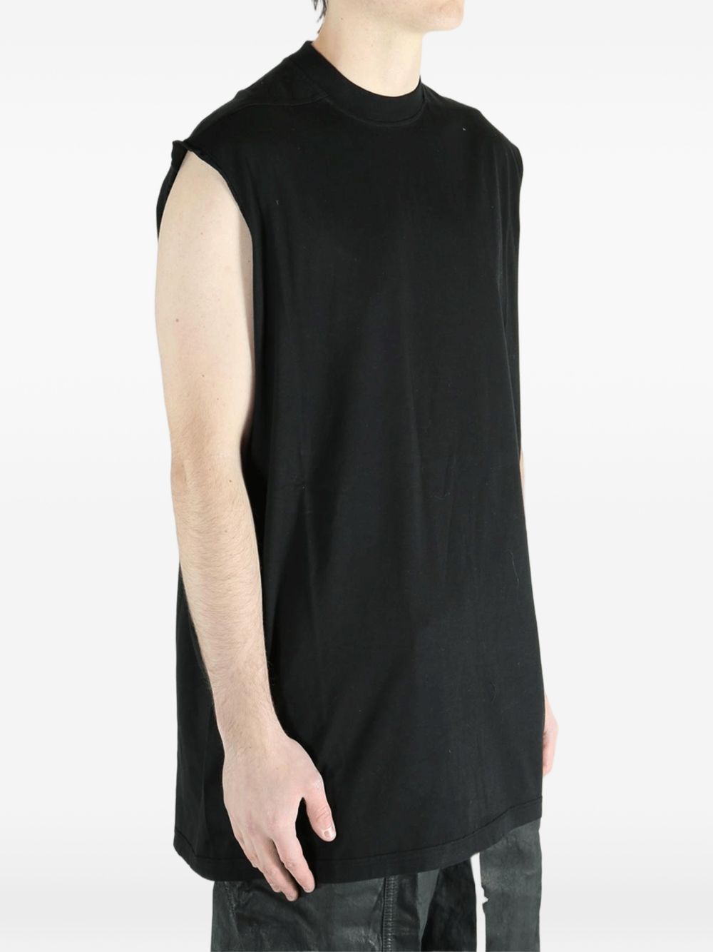 Top senza maniche con collo alto in nero Rick owens drkshdw - uomo 