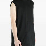 Top senza maniche con collo alto in nero Rick owens drkshdw - uomo 