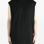 Top senza maniche con collo alto in nero Rick owens drkshdw - uomo 