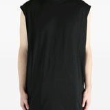 Top senza maniche con collo alto in nero Rick owens drkshdw - uomo 