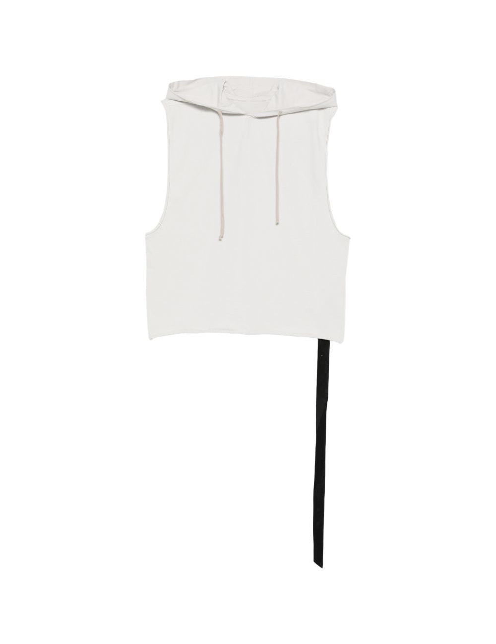 Felpa senza maniche con coulisse in bianco Rick owens drkshdw - uomo 