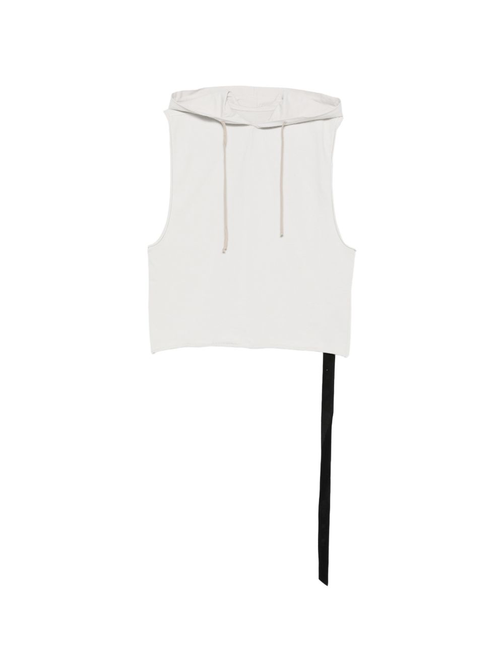 Felpa senza maniche con coulisse in bianco Rick owens drkshdw - uomo 