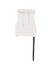 Men's Rick Owens DRKSHDW Sleeveless Hoodie with Drawstring in White