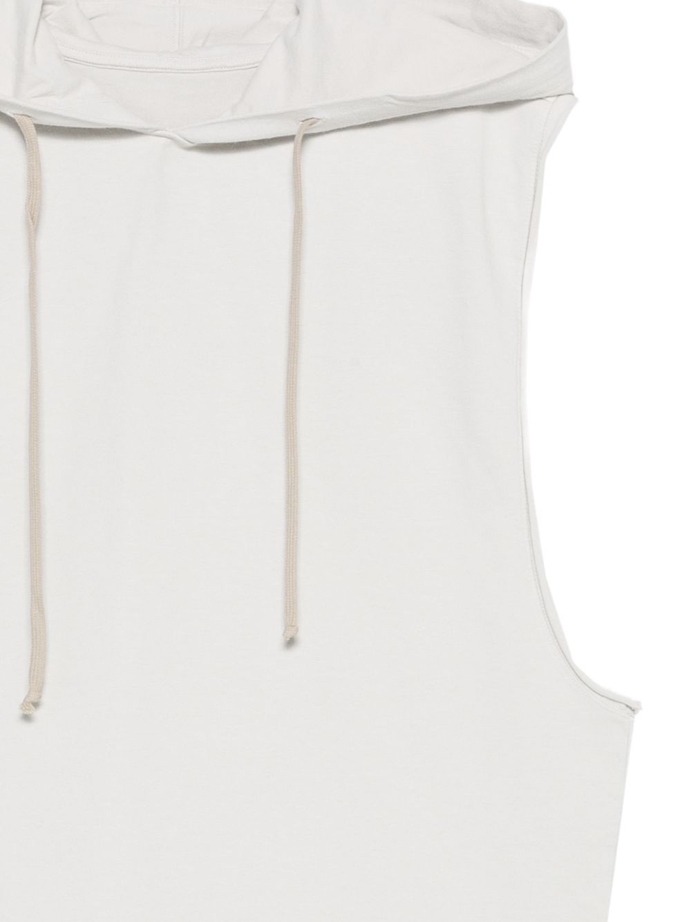 Felpa senza maniche con coulisse in bianco Rick owens drkshdw - uomo 