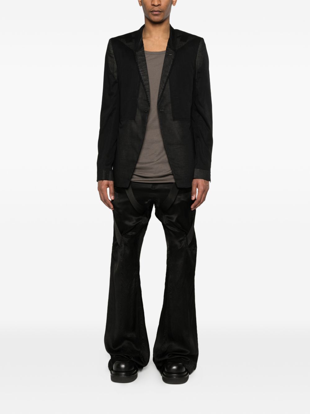 Canotta in cotone in grigio Rick owens drkshdw - uomo 
