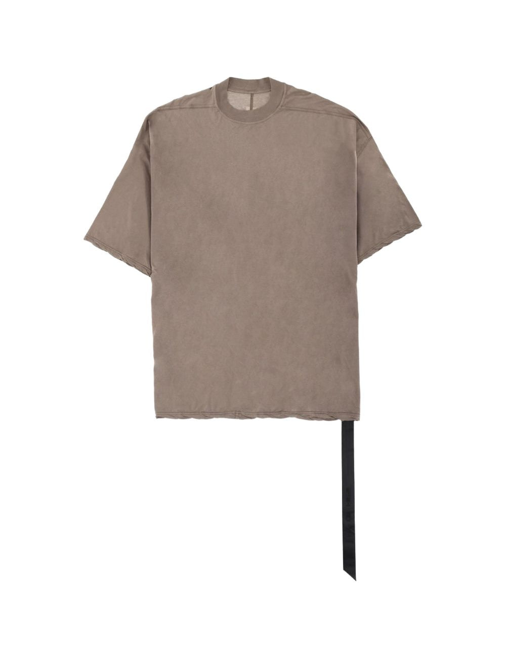 T-shirt con orlo a taglio vivo in beige Rick owens drkshdw - uomo 