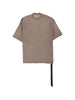 T-shirt con orlo a taglio vivo in beige Rick owens drkshdw - uomo