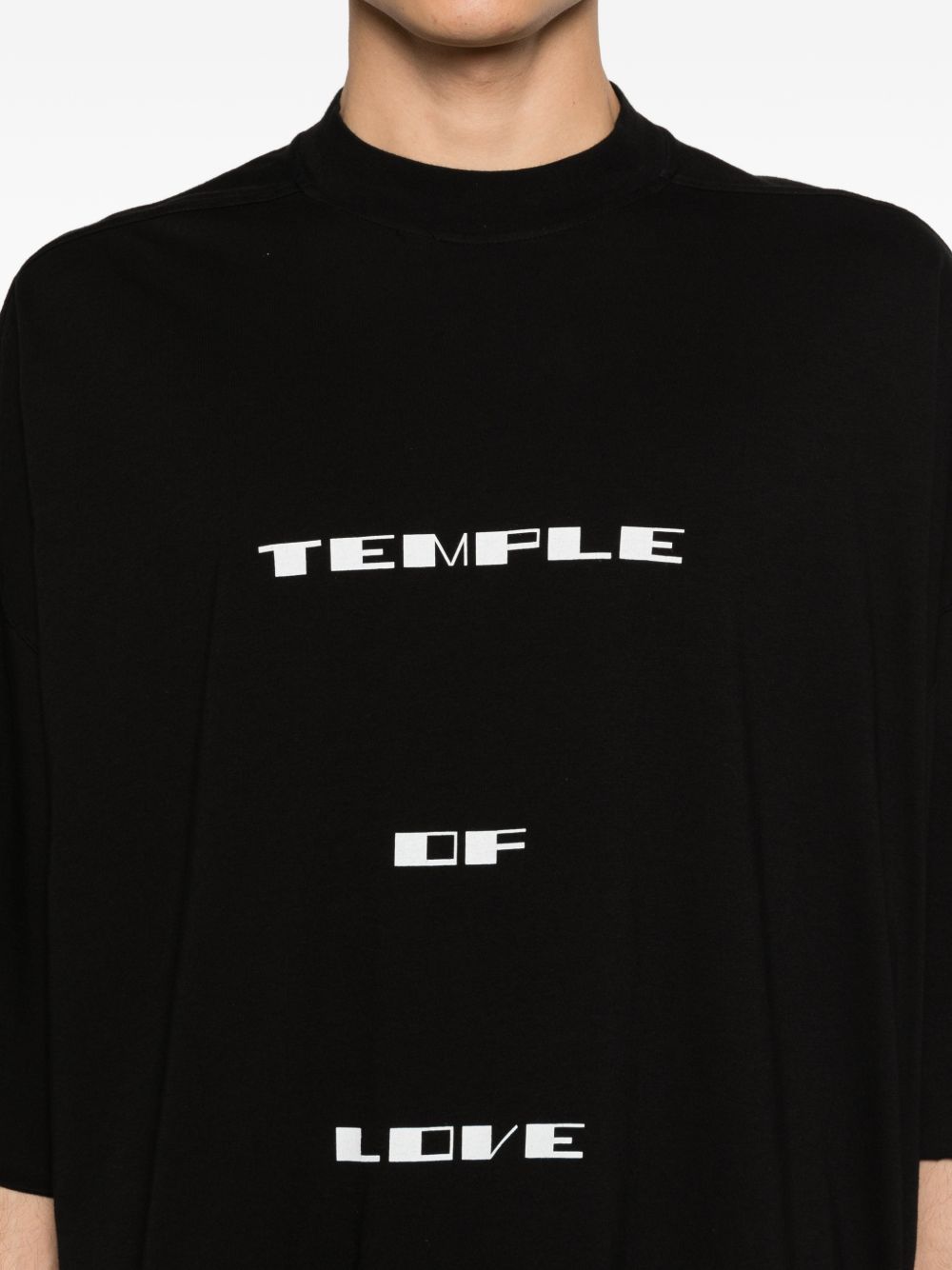 T-shirt con stampa Tommy in nero Rick owens drkshdw - uomo 