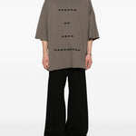 T-shirt con stampa Tommy in grigio Rick owens drkshdw - uomo 
