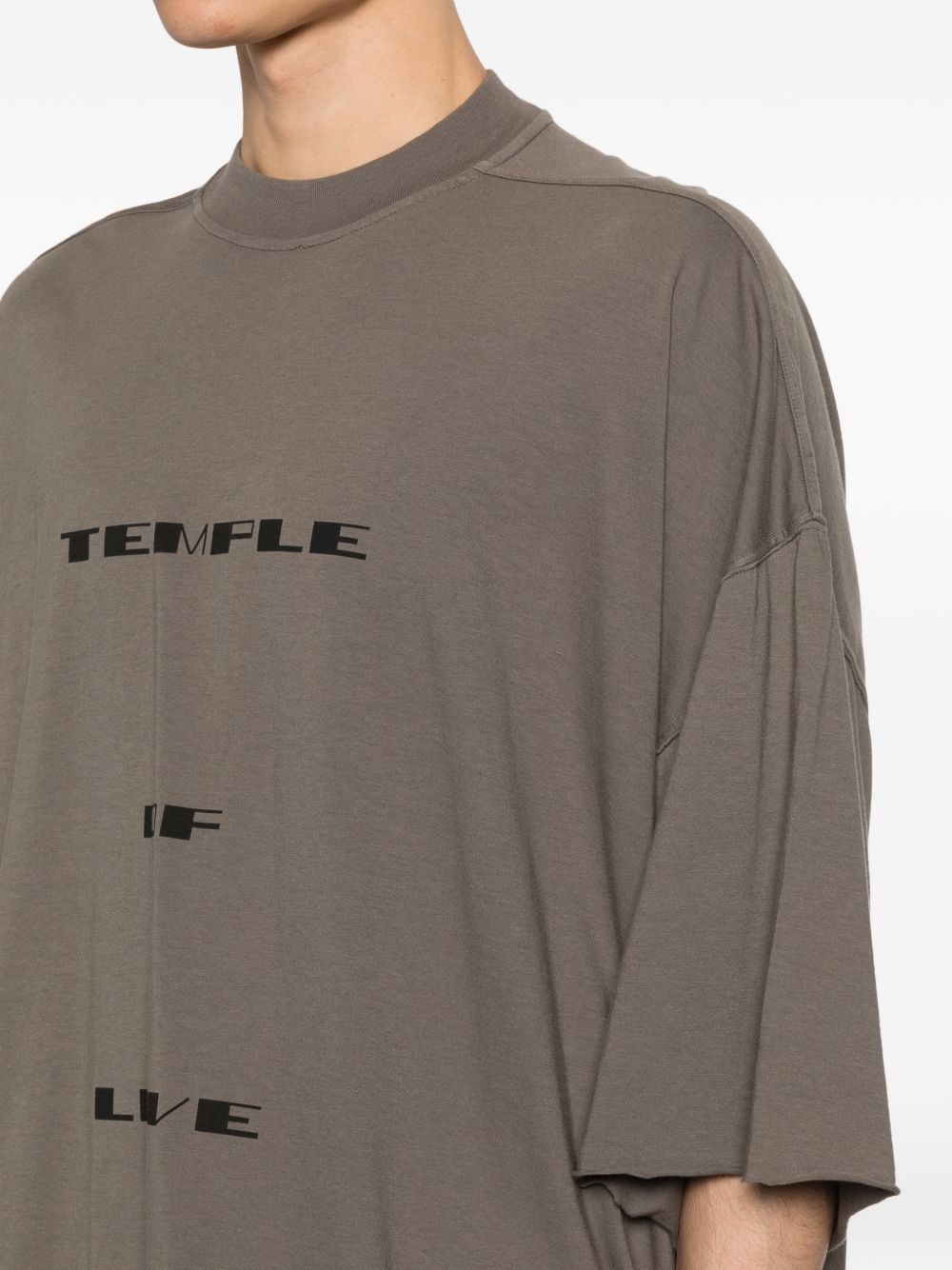 T-shirt con stampa Tommy in grigio Rick owens drkshdw - uomo 