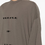 T-shirt con stampa Tommy in grigio Rick owens drkshdw - uomo 