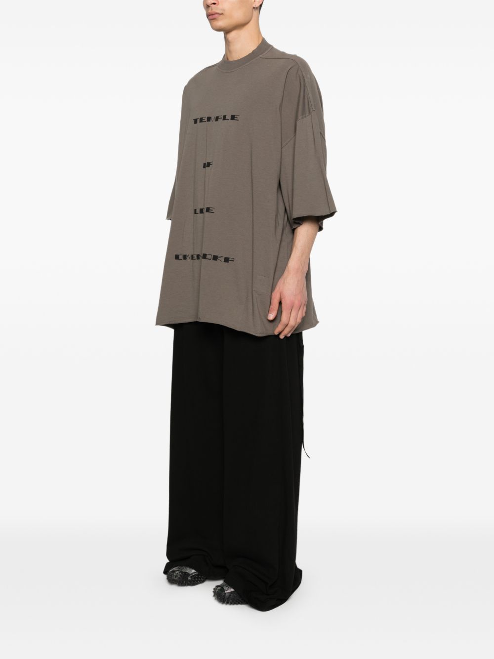 T-shirt con stampa Tommy in grigio Rick owens drkshdw - uomo 