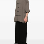 T-shirt con stampa Tommy in grigio Rick owens drkshdw - uomo 