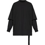 T-shirt con design a strati in nero Rick owens drkshdw - uomo 