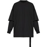 T-shirt con design a strati in nero Rick owens drkshdw - uomo 