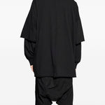 T-shirt con design a strati in nero Rick owens drkshdw - uomo 