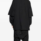 T-shirt con design a strati in nero Rick owens drkshdw - uomo 
