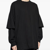 T-shirt con design a strati in nero Rick owens drkshdw - uomo 