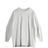 T-shirt a maniche lunghe tommy  in bianco Rick owens drkshdw - uomo 