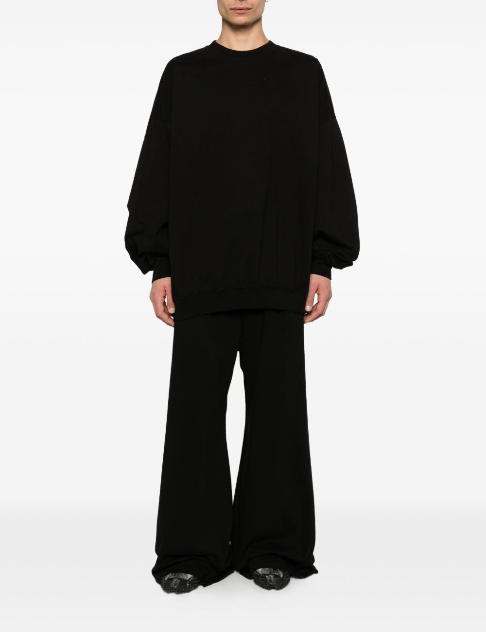Felpa hun in nero Rick owens drkshdw - uomo 
