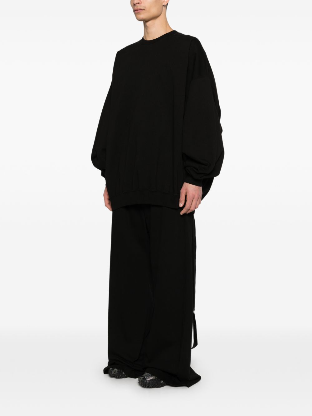 Felpa hun in nero Rick owens drkshdw - uomo 