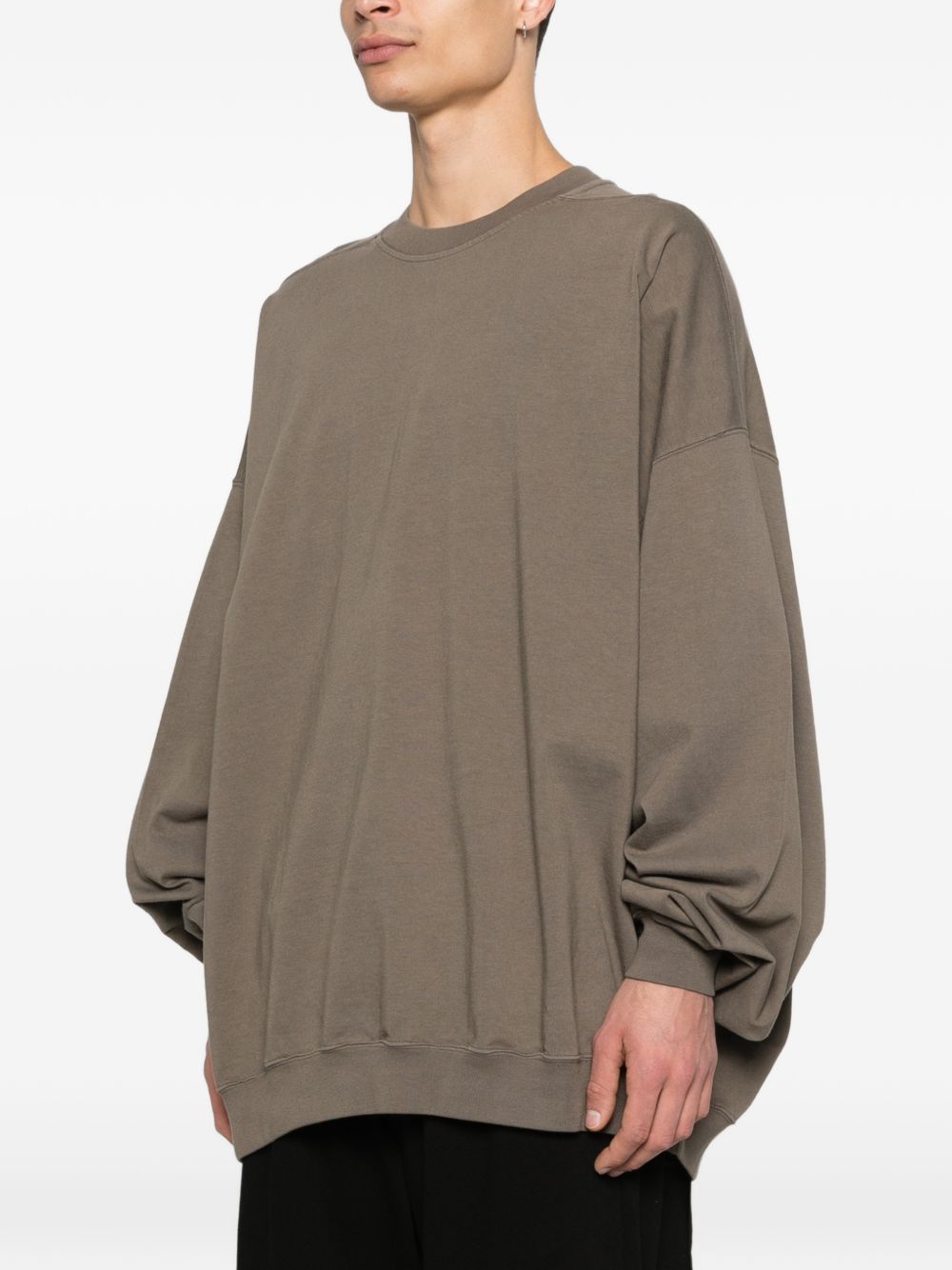 Felpa hun in grigio Rick owens drkshdw - uomo 