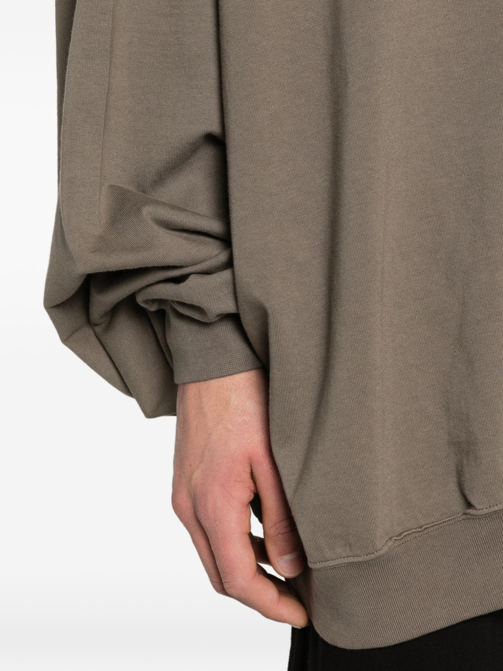 Felpa hun in grigio Rick owens drkshdw - uomo 
