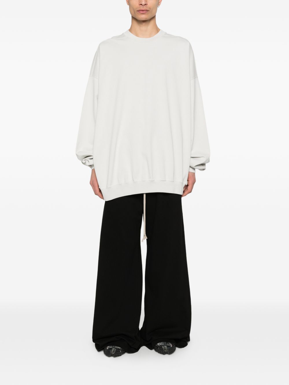 Felpa hun in bianco Rick owens drkshdw - uomo 