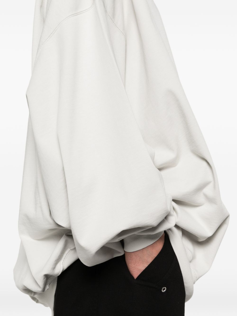 Felpa hun in bianco Rick owens drkshdw - uomo 