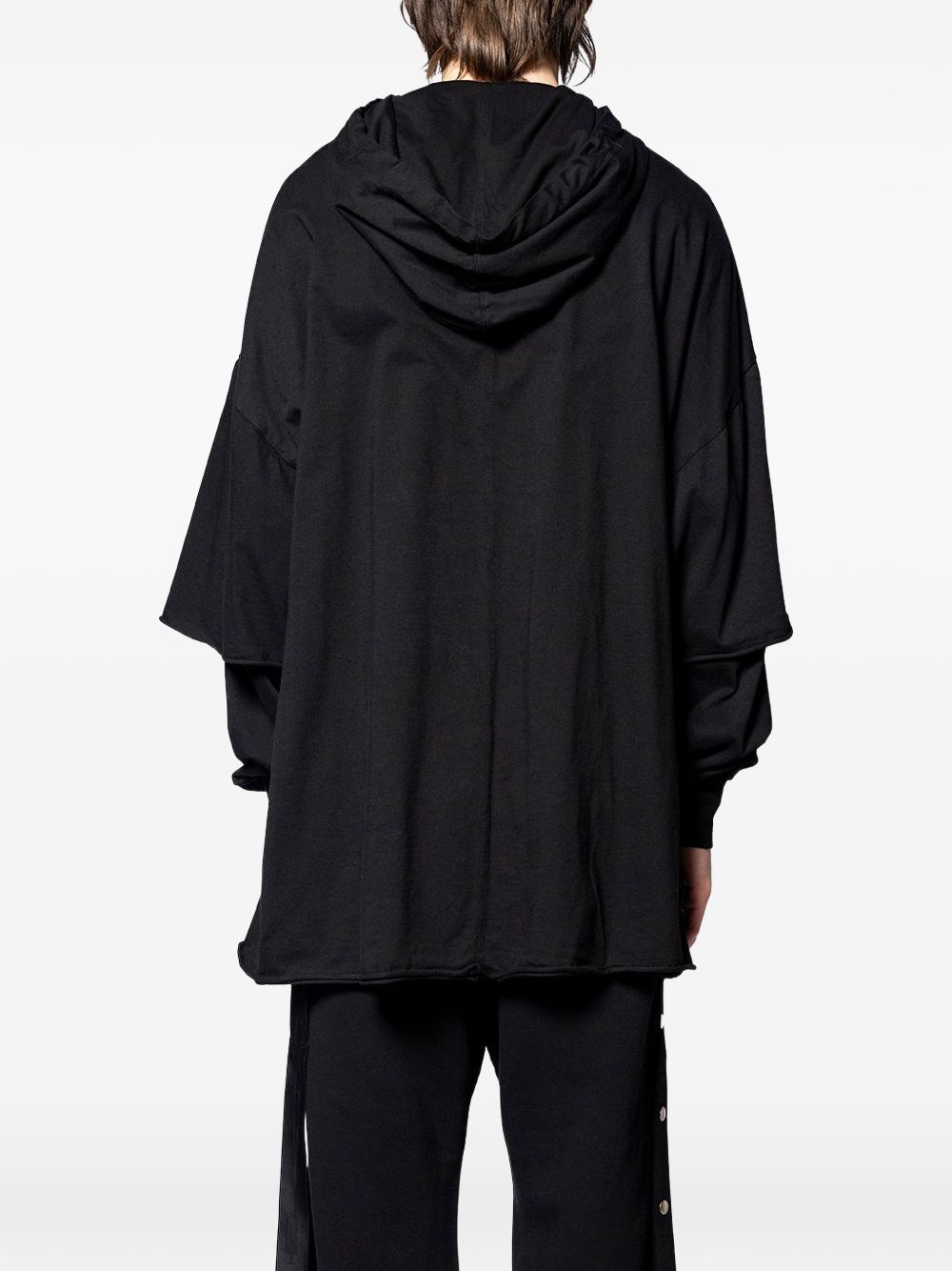 Maglione con cappuccio in nero Rick owens drkshdw - uomo 