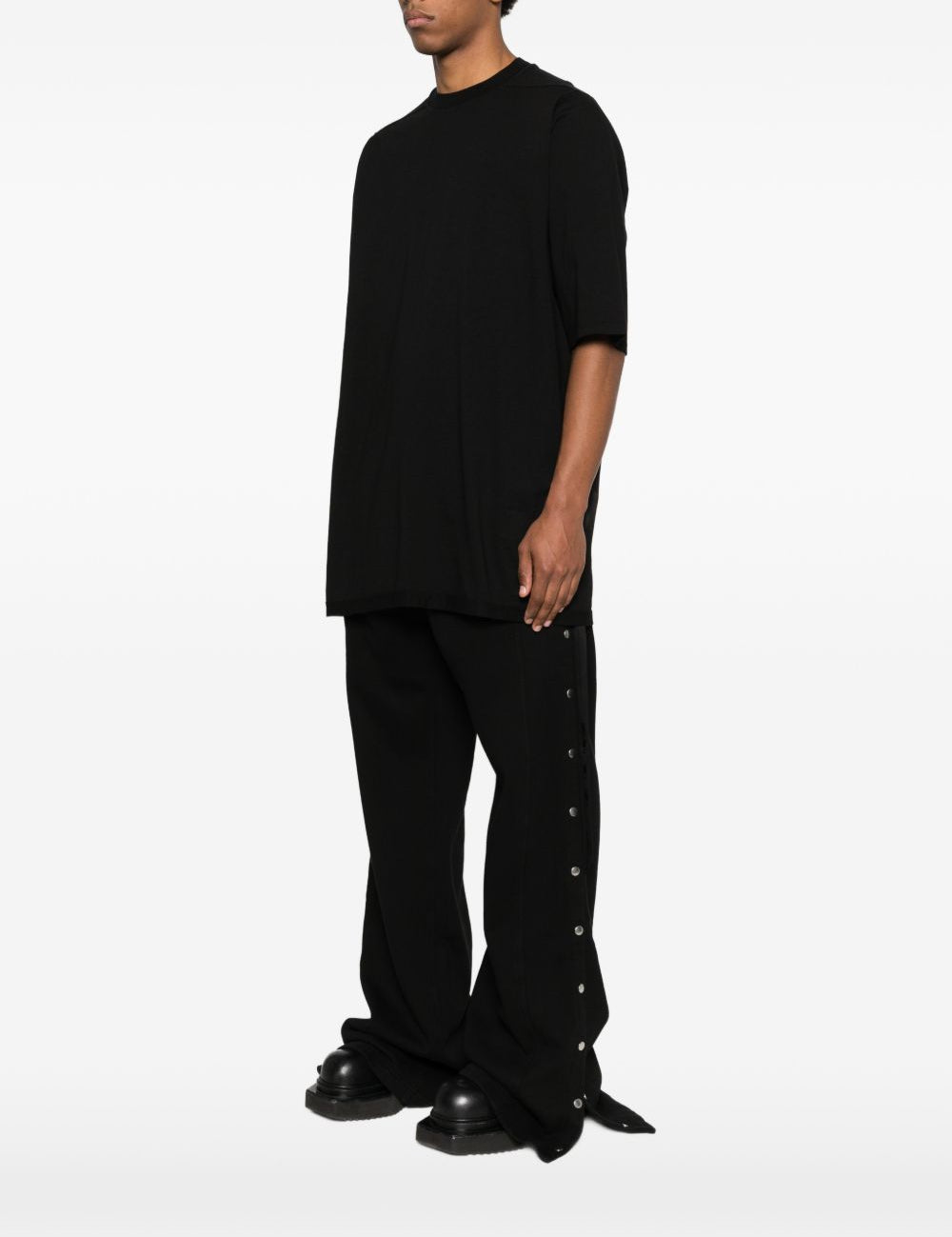 T-shirt girocollo in nero Rick owens drkshdw - uomo 