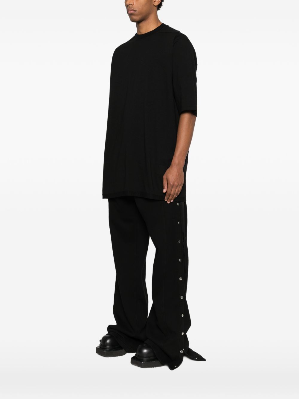 T-shirt girocollo in nero Rick owens drkshdw - uomo 