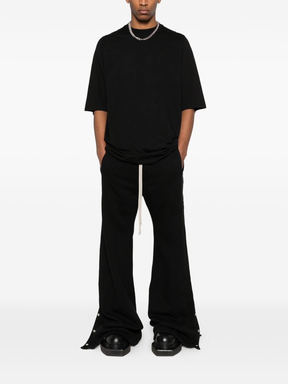 T-shirt girocollo in nero Rick owens drkshdw - uomo 