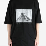 T-shirt con stampa in nero Rick owens drkshdw - uomo 