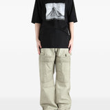 T-shirt con stampa in nero Rick owens drkshdw - uomo 