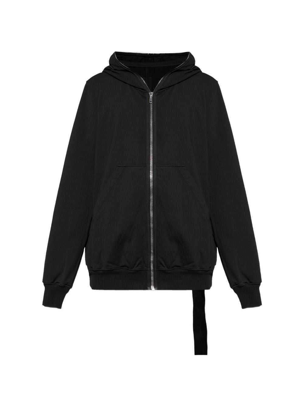 Felpa con cappuccio e zip in nero Rick owens drkshdw - uomo 