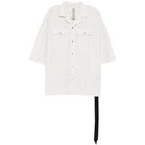 Camicia con tasche in beige Rick owens drkshdw - uomo 
