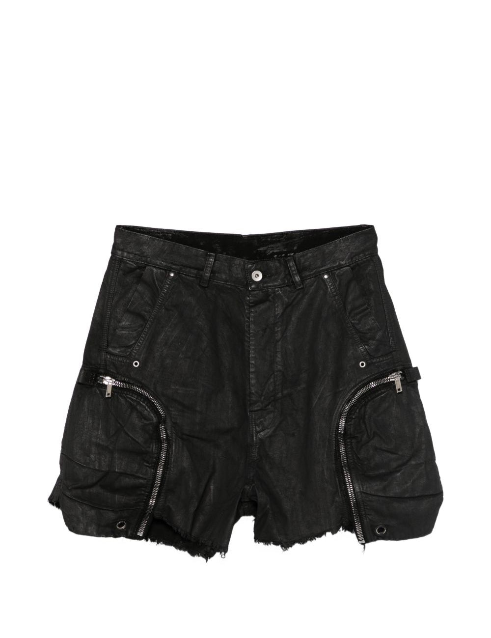 Shorts bauhaus con bordi sfilacciati in nero Rick owens drkshdw - uomo 