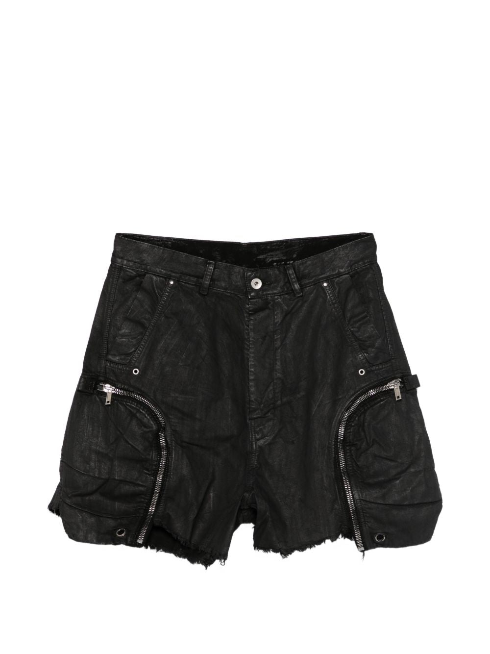 Shorts bauhaus con bordi sfilacciati in nero Rick owens drkshdw - uomo 