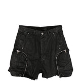Shorts bauhaus con bordi sfilacciati in nero Rick owens drkshdw - uomo 