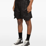 Shorts bauhaus con bordi sfilacciati in nero Rick owens drkshdw - uomo 
