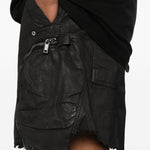 Shorts bauhaus con bordi sfilacciati in nero Rick owens drkshdw - uomo 