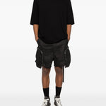 Shorts bauhaus con bordi sfilacciati in nero Rick owens drkshdw - uomo 
