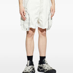 Shorts bauhaus con bordi sfilacciati in bianco Rick owens drkshdw - uomo 
