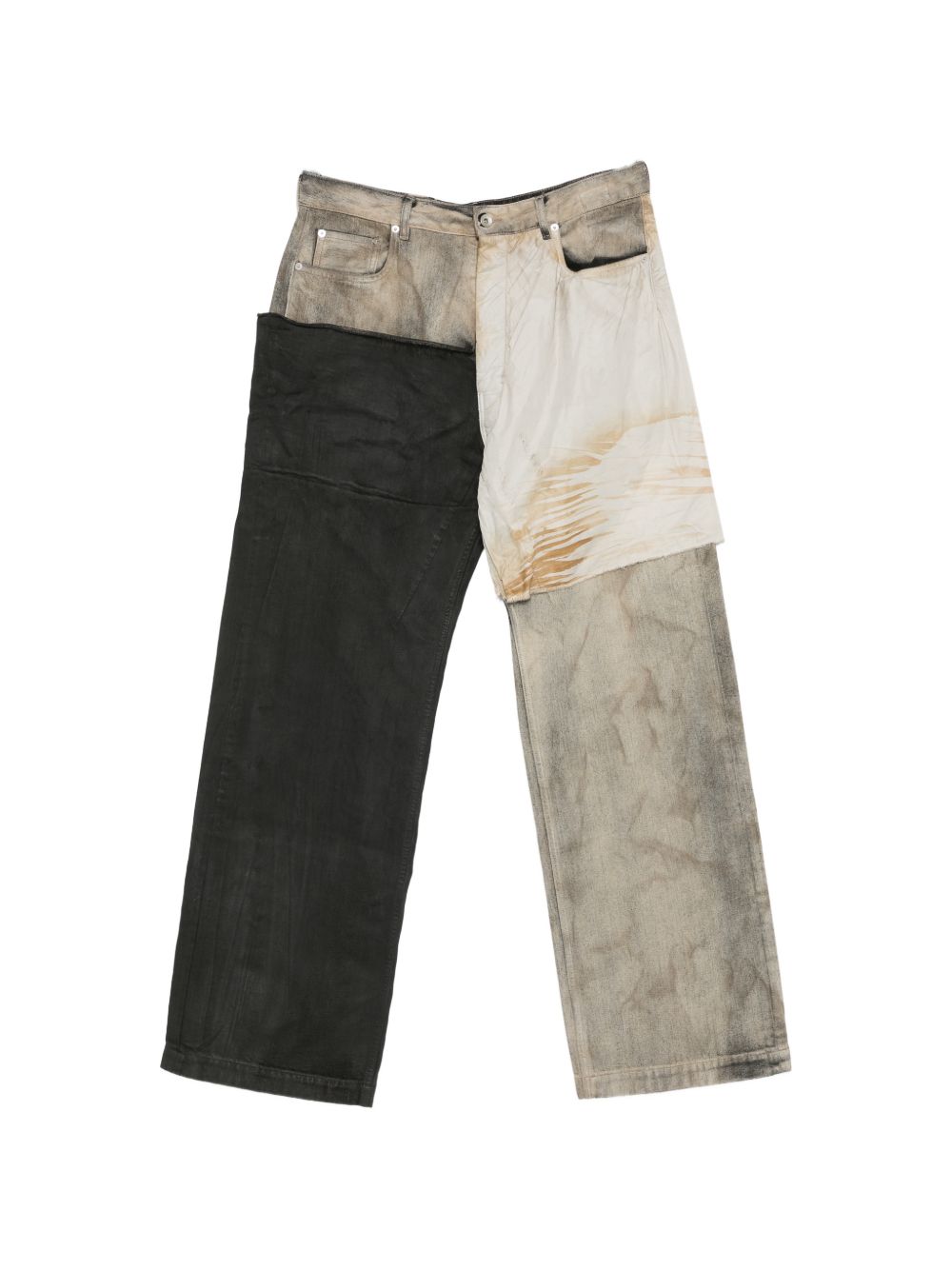 Jeans Geth  in nero, grigio e bianco Rick owens drkshdw - uomo 