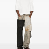 Jeans Geth  in nero, grigio e bianco Rick owens drkshdw - uomo 